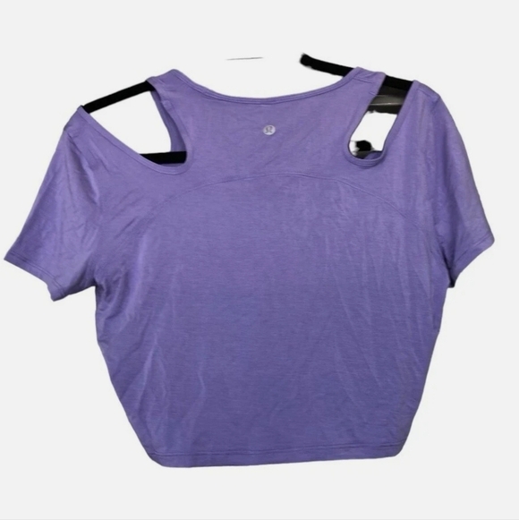 lululemon athletica Purple Cut-Out Shoulder Tee - Picture 3 of 4
